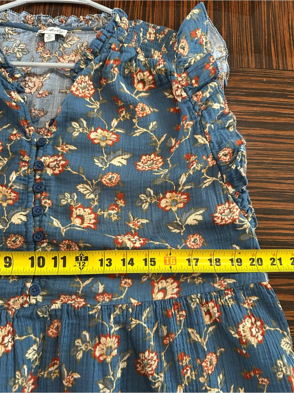 Wonderly floral cotton midi dress Sz XL EUC - Picture 8 of 9